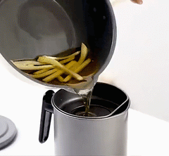 Stainless Steel Kitchen Oil Filter/Strainer Pot