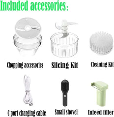 4 in 1 Handheld Electric Vegetable Cutter & Chopper