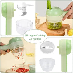 4 in 1 Handheld Electric Vegetable Cutter & Chopper